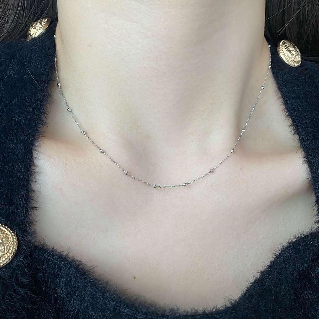 [HOT]Small Bead Clavicle Chain Simple Necklace