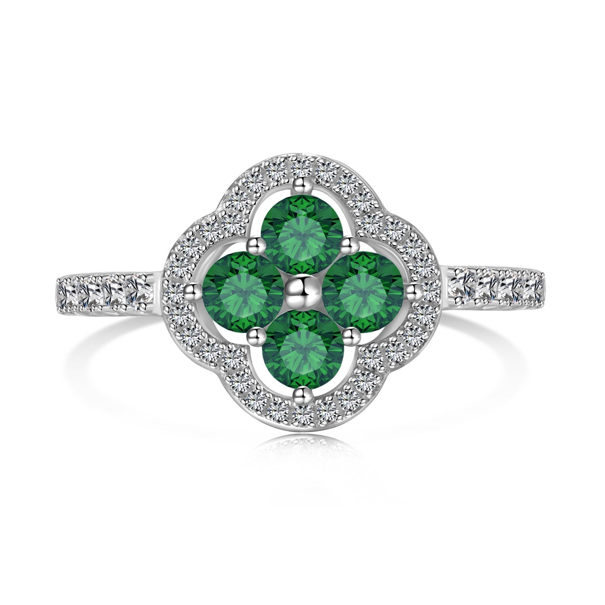 [HOT]Four Leaf Clover Flower Design Ring