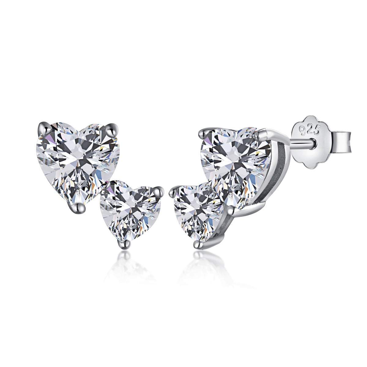 [HOT]Double Heart-Shape Classic Princess Style Earrings