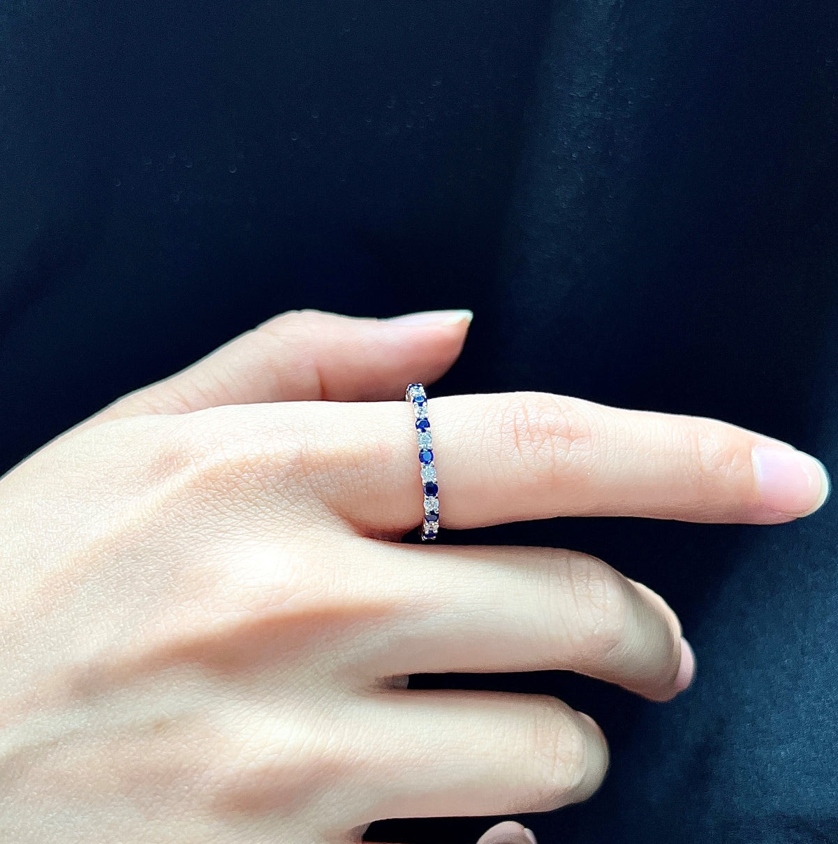 [HOT]Exquisite Colorful Round Cut Tennis Ring