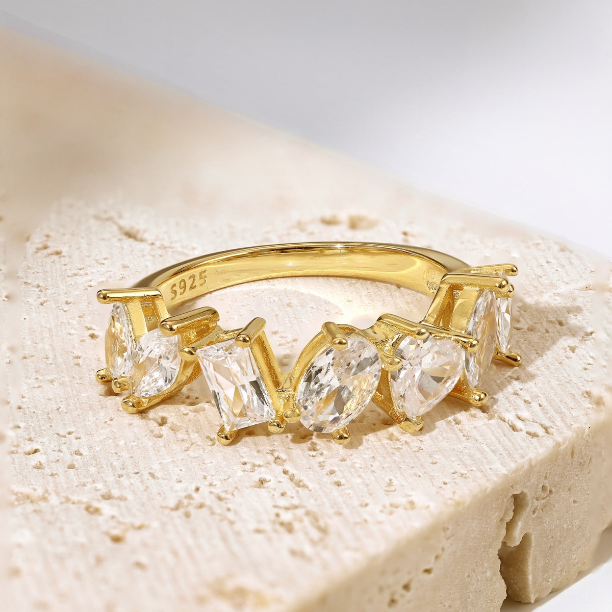 [HOT]Delicate Multi Cut Ring