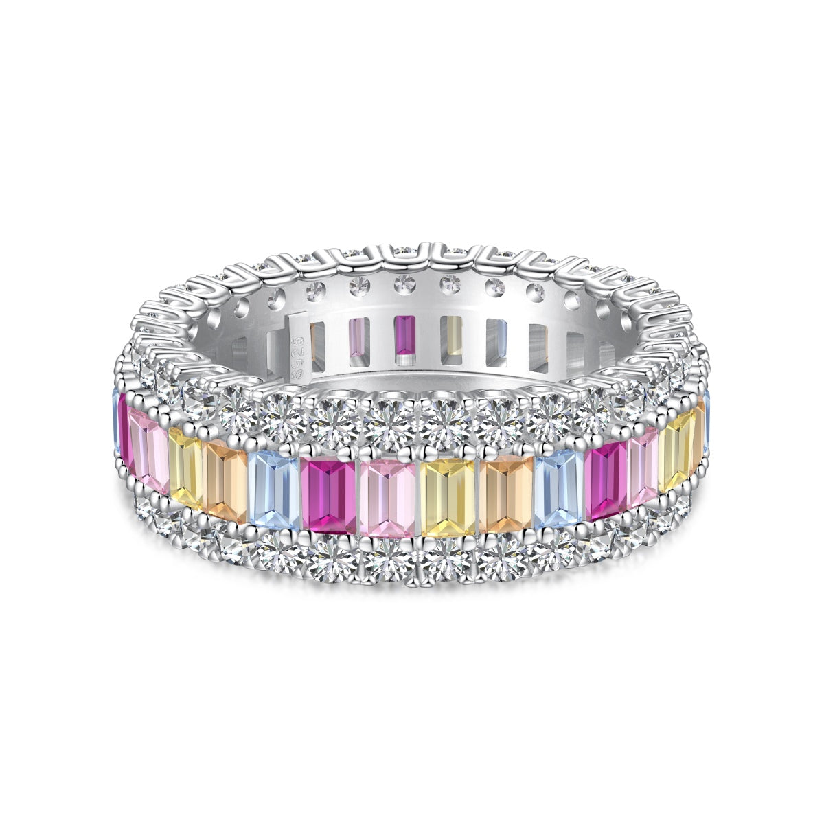 [HOT]Dainty Colorful Radiant Cut Daily Ring