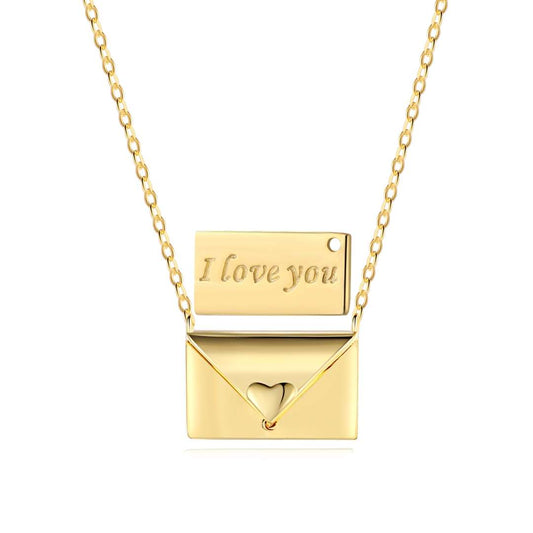 [HOT]Envelope Heart Shape Mother's Day Necklace
