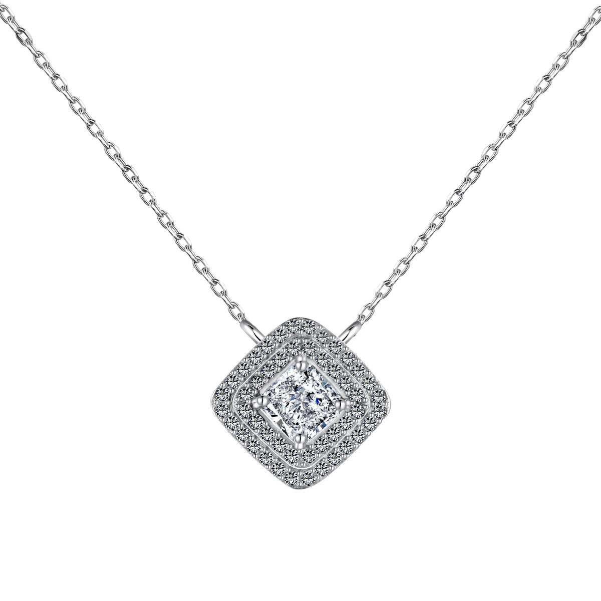 [HOT]Sparkling Asscher Cut Necklace