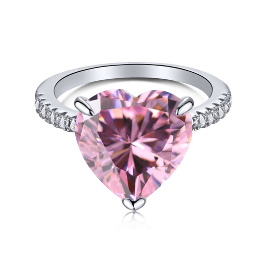 [HOT]6.0 Carat Luxurious Sparkling Romantic Heart Cut Lover Ring