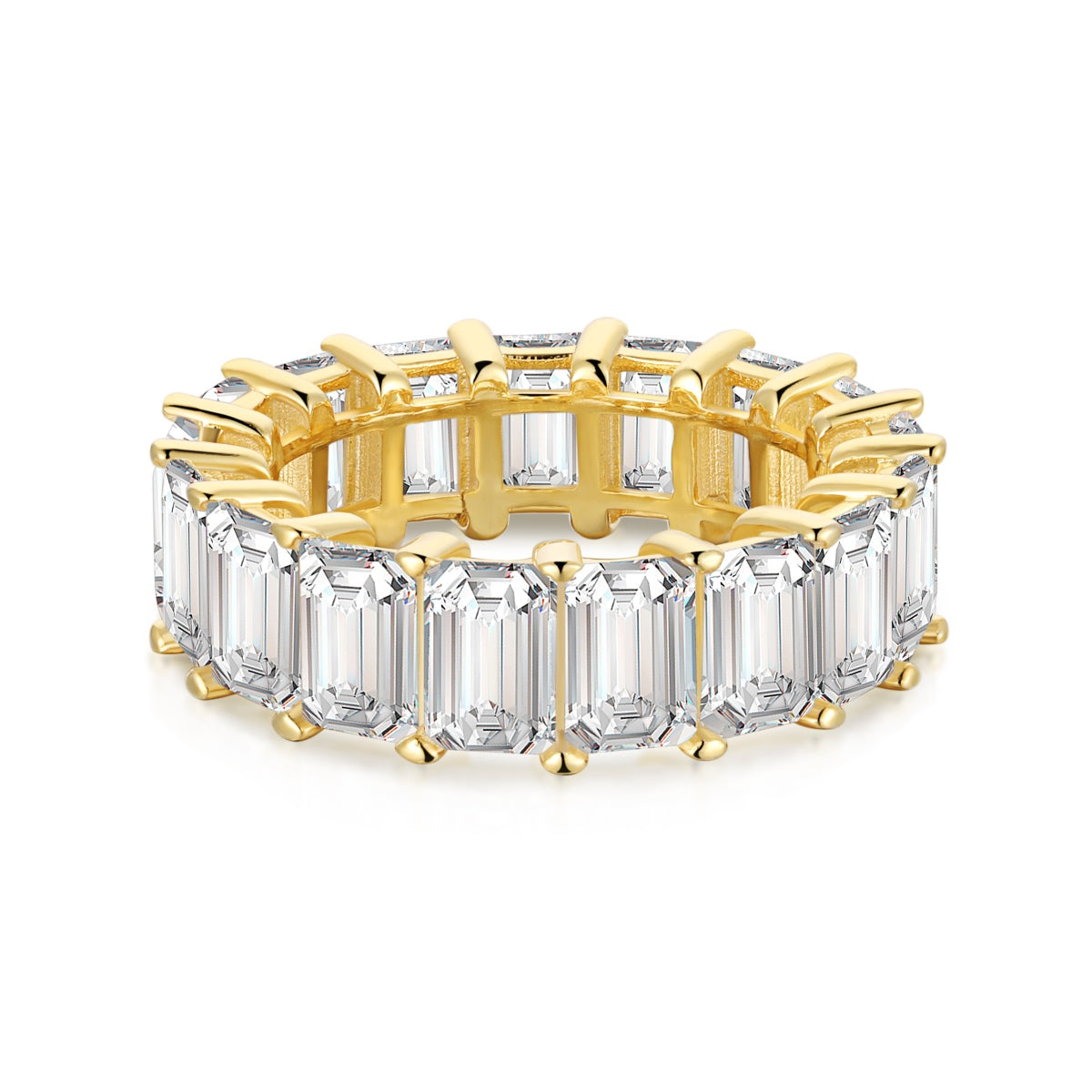 [HOT]0.75 Carat Elegant Emerald Cut Tennis Ring