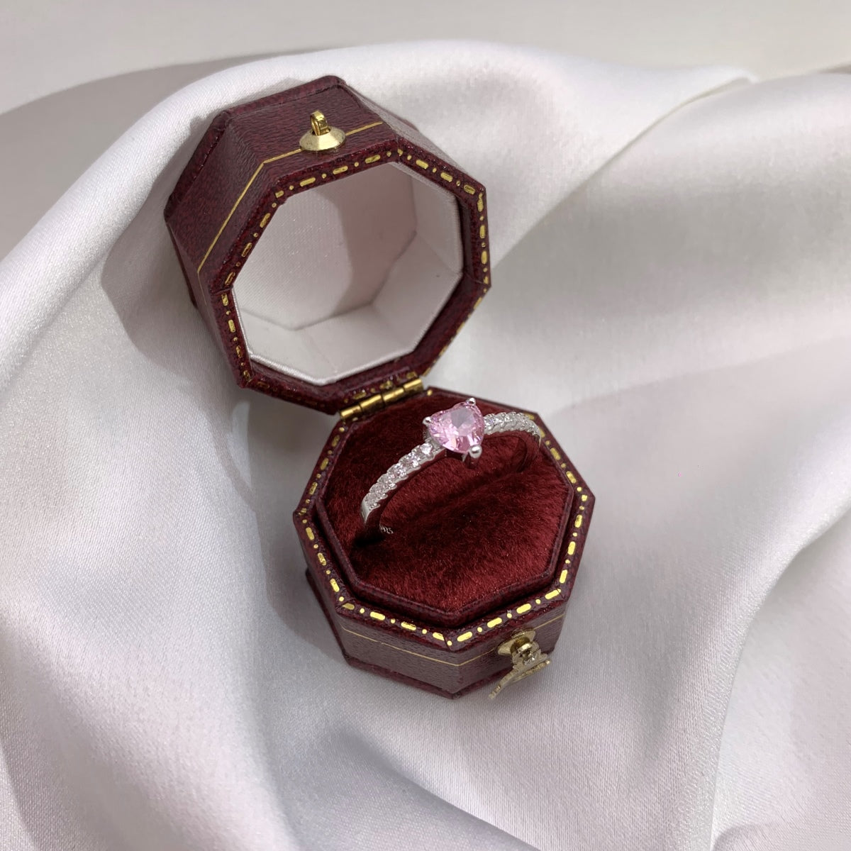 [HOT]0.5 Carat CaratEternity Charming Heart Shape Lover Ring