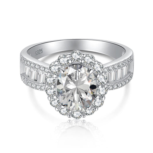 [HOT]1.5 Carat Dazzling Charming Oval Cut Banquet Ring