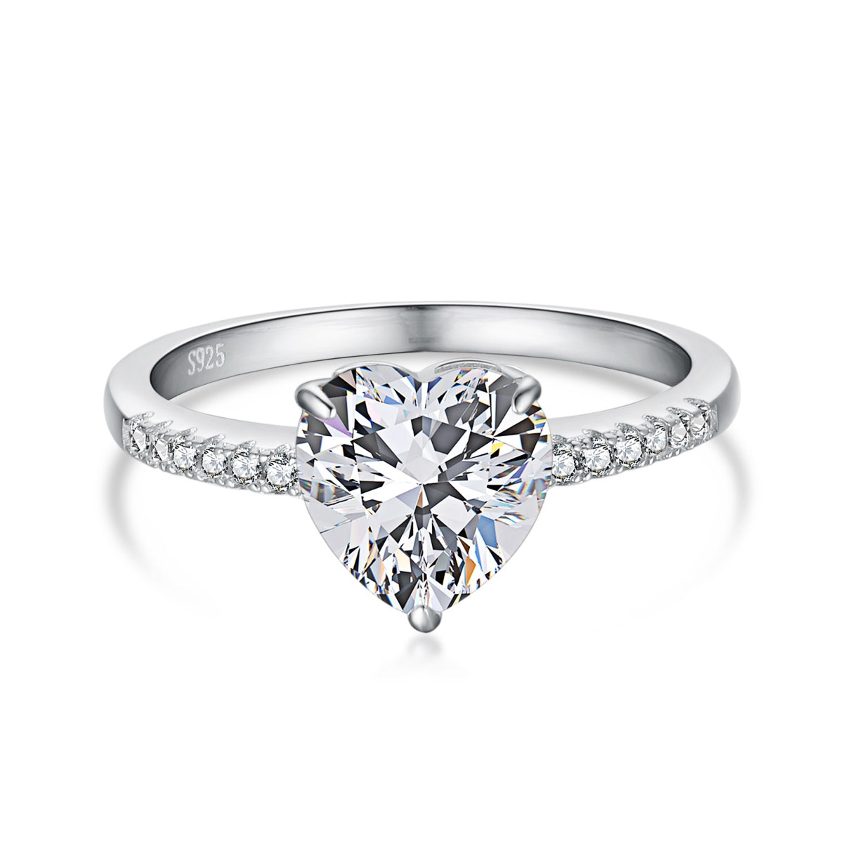 [HOT]2.0 Carat Dazzling Lustrous Heart Cut Lover Ring