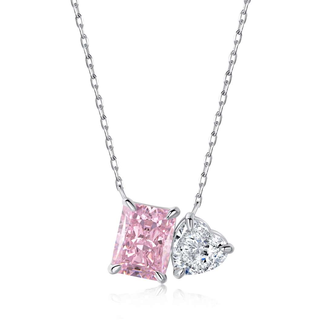 [HOT]Dazzling Square & Heart Shape Necklace
