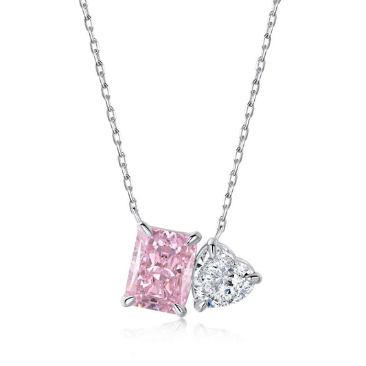 [HOT]Dazzling Square & Heart Shape Necklace