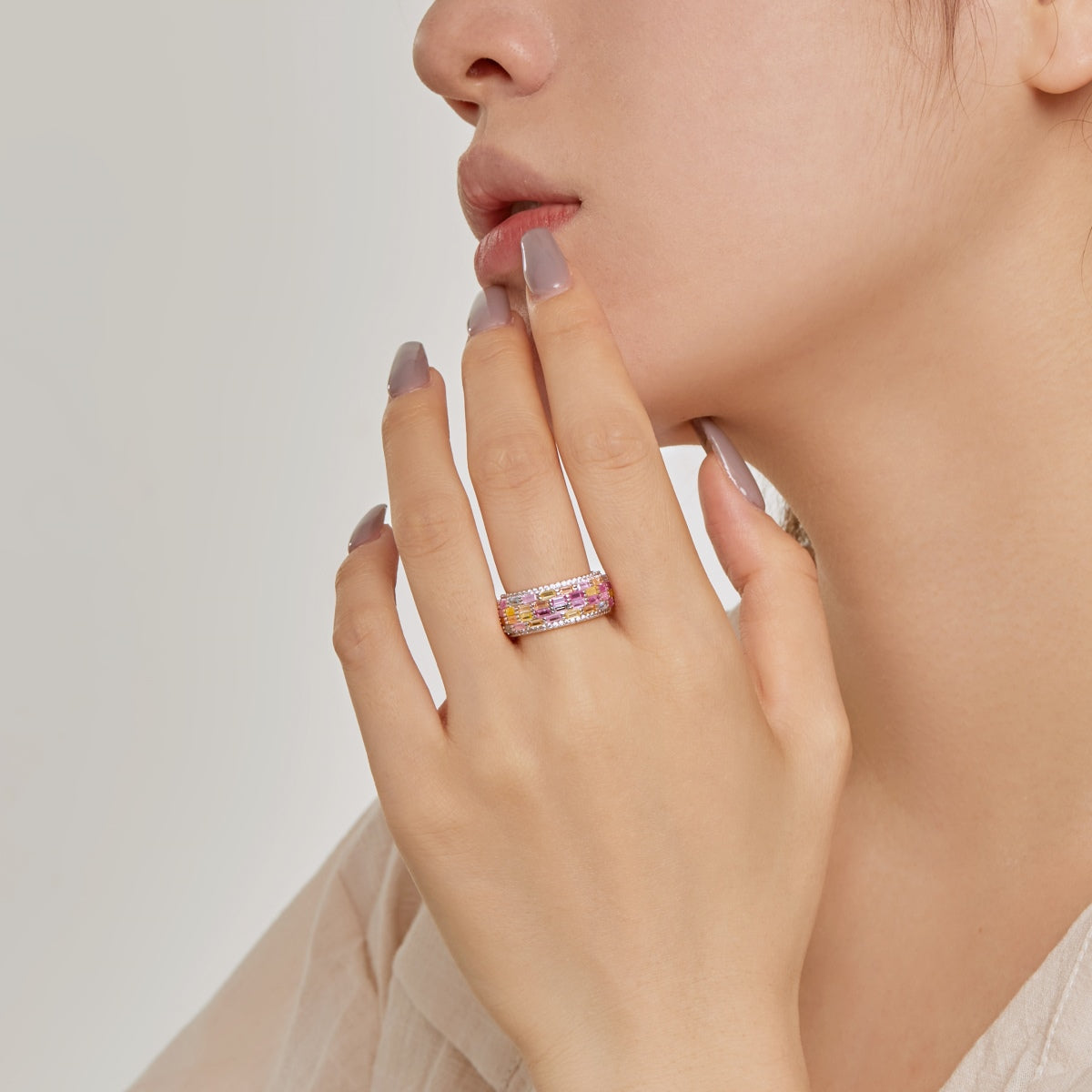 [HOT]Radiant Colorful Radiant Cut Daily Ring