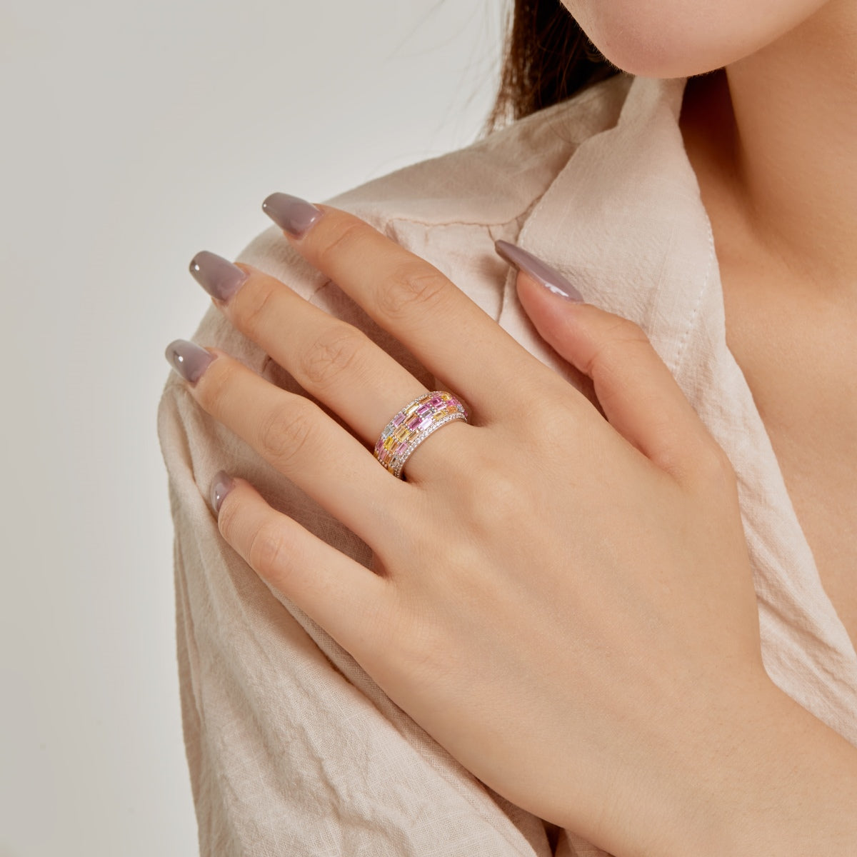 [HOT]Radiant Colorful Radiant Cut Daily Ring