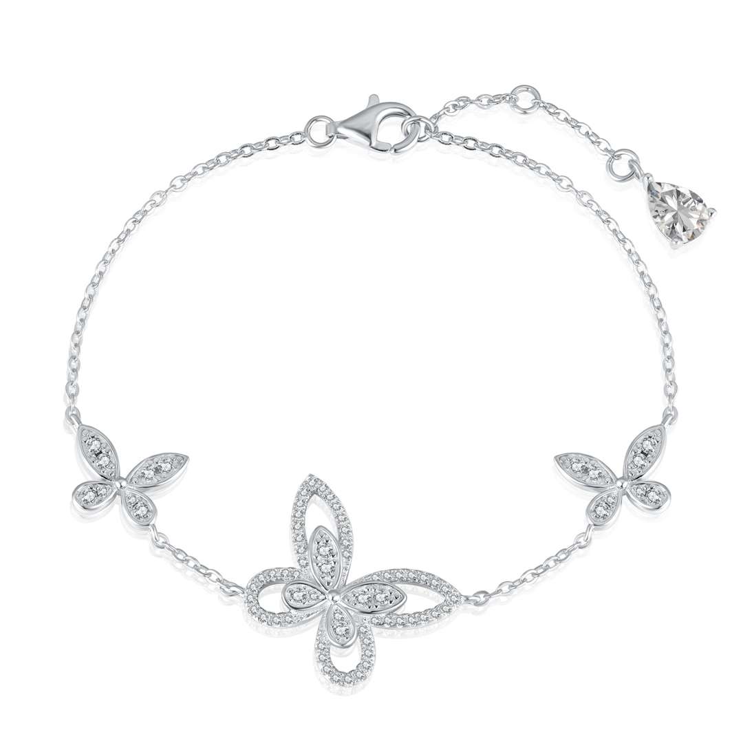 [HOT]Delicate Butterfly Pendant Bracelet