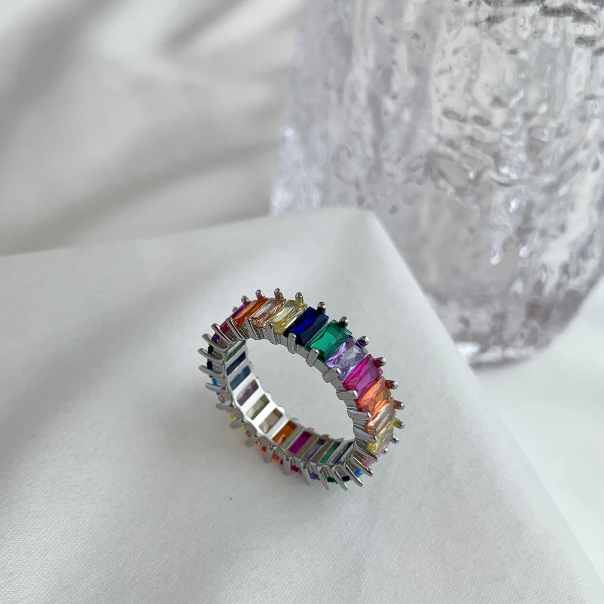 [HOT]Unique Colorful Radiant Cut RIng