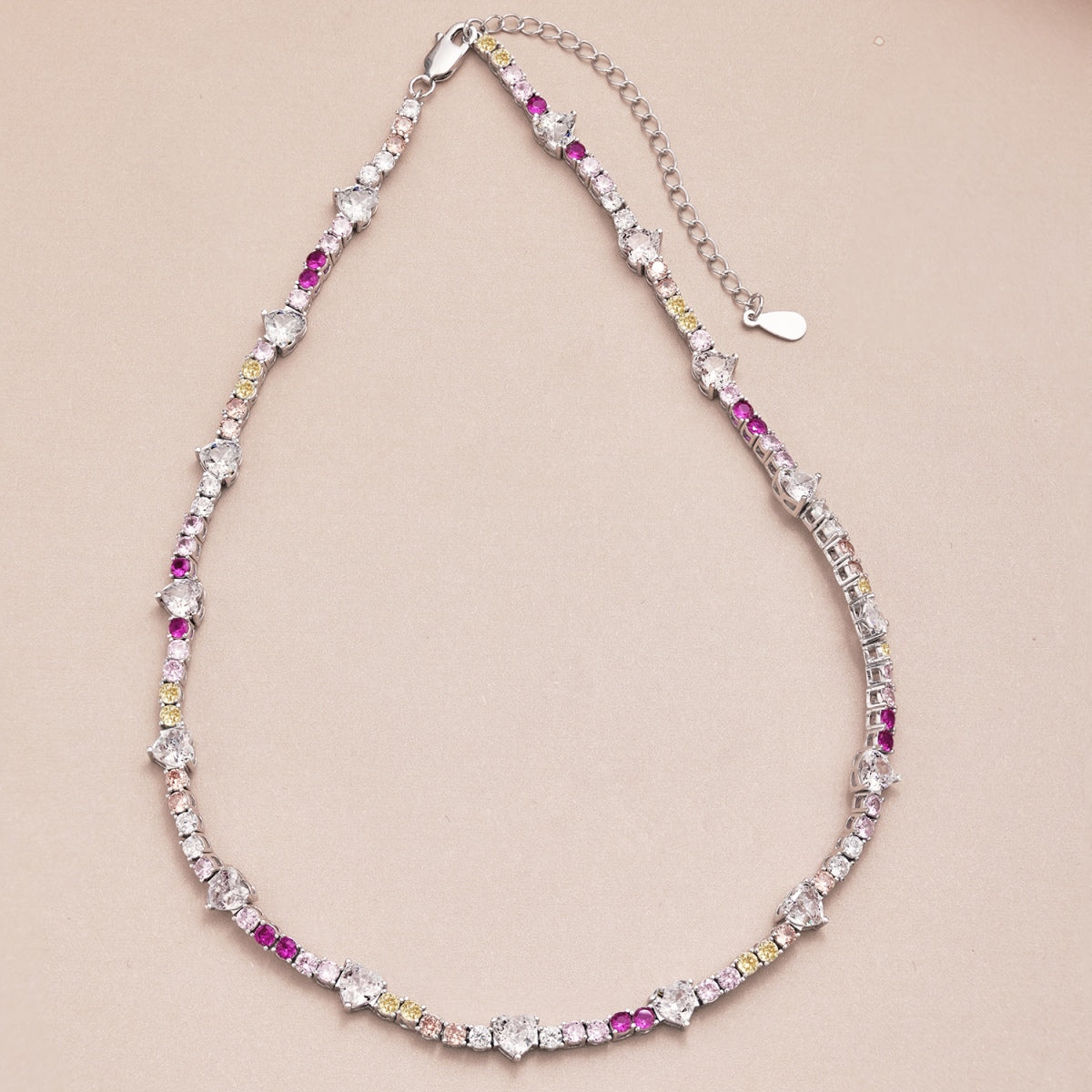 [HOT]Delicate Colorful Rainbow Tennis Chain
