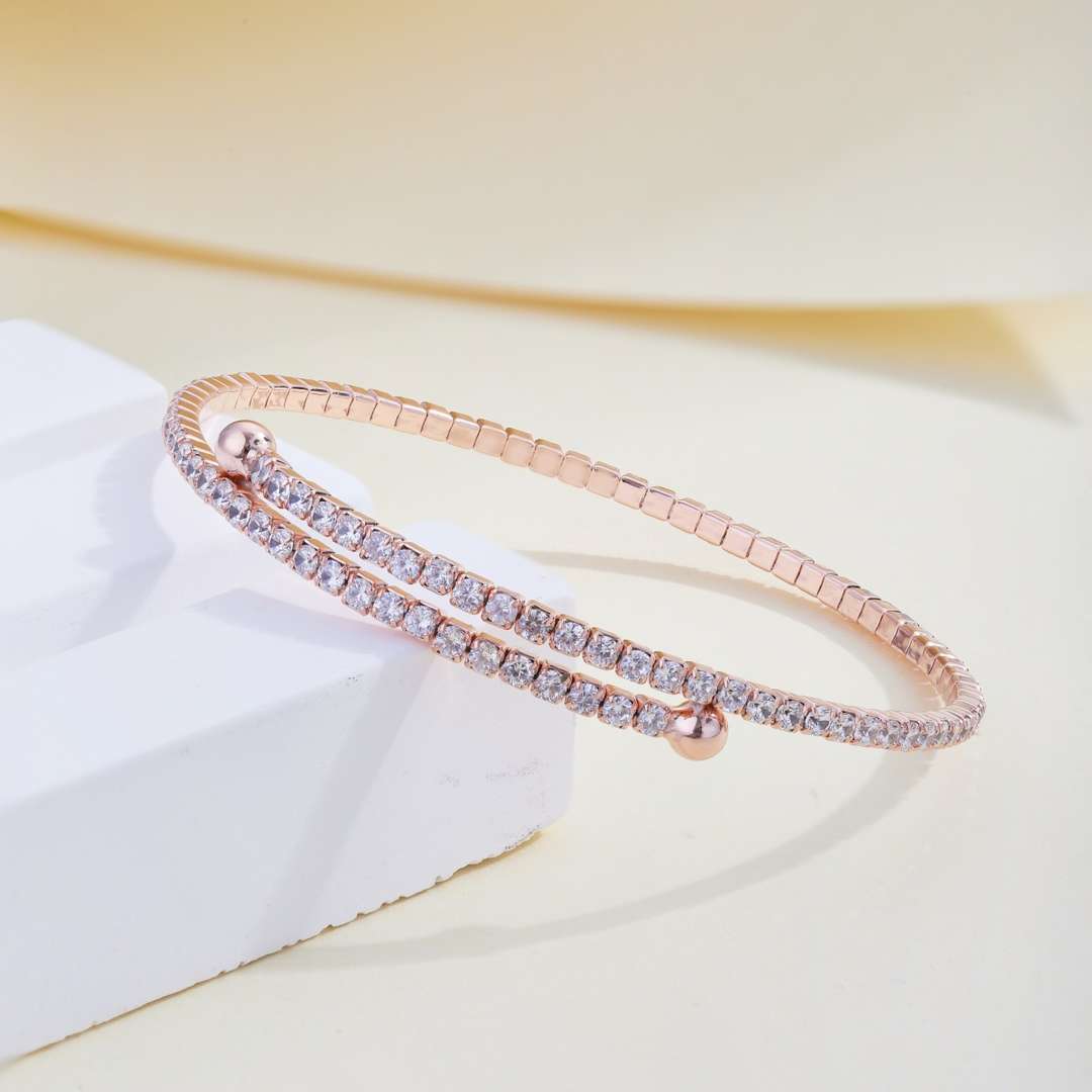 [HOT]Row of Diamonds Round Fashion Bracelet