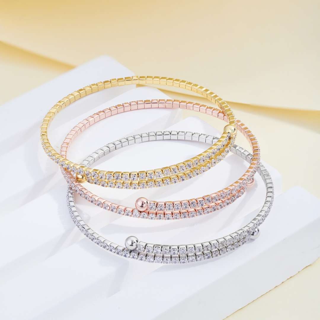 [HOT]Row of Diamonds Round Fashion Bracelet