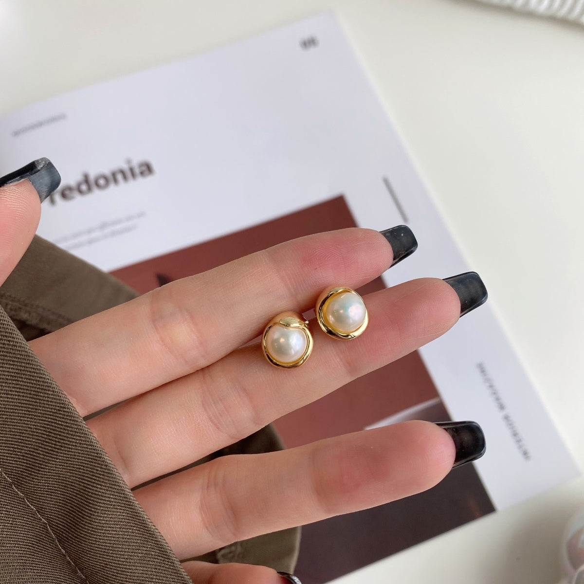 [HOT]Dainty Bread Pearl Earrings