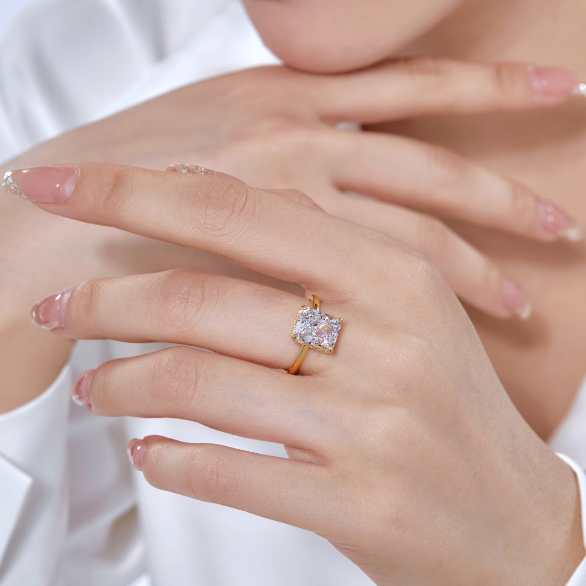 [HOT]4.0 Carat Ornate Enchanting Radiand Cut Banquet Ring