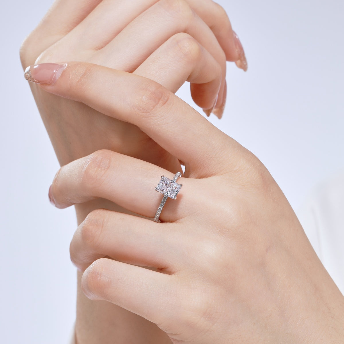 [HOT]2.0 Carat Dazzling Sparkling Radiant Cut Party Ring