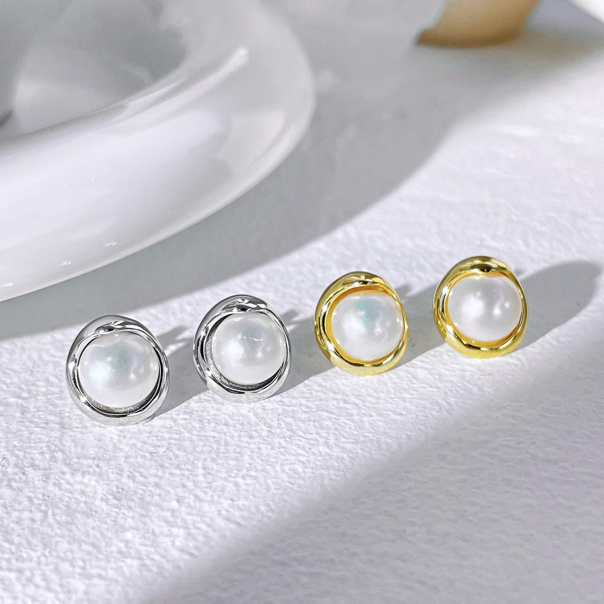[HOT]Dainty Bread Pearl Earrings
