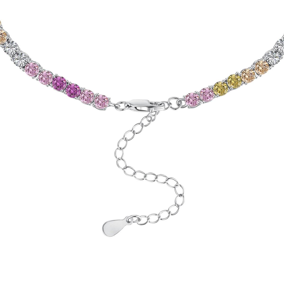 [HOT]Delicate Colorful Tennis Necklace