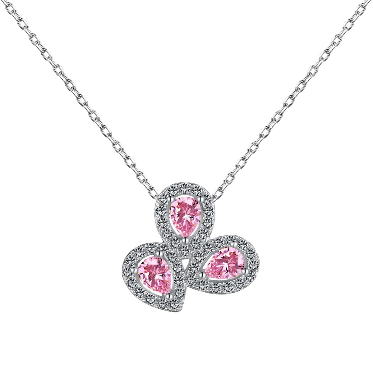 [HOT]Elegant Flower Shape Pear Cut Necklace