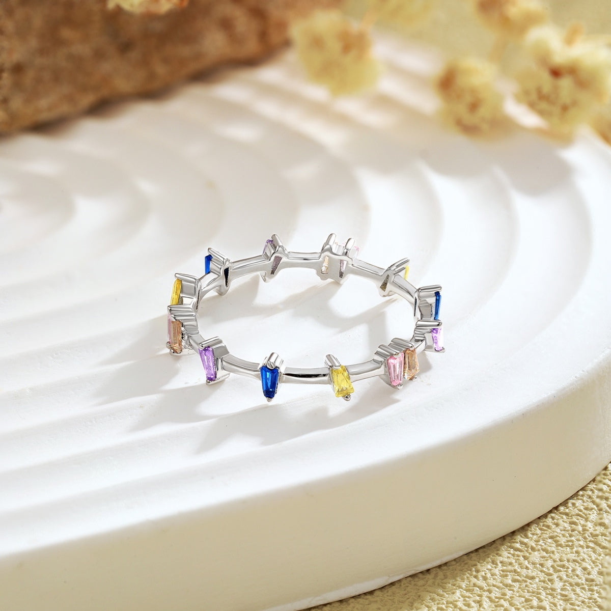 [HOT]Unique Trapezoid Cut Daily Ring