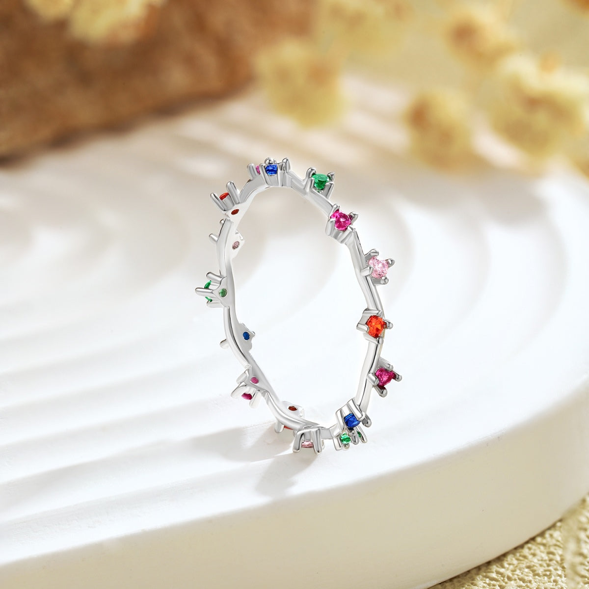 [HOT]Radiant Colorful Round Cut Daily Ring