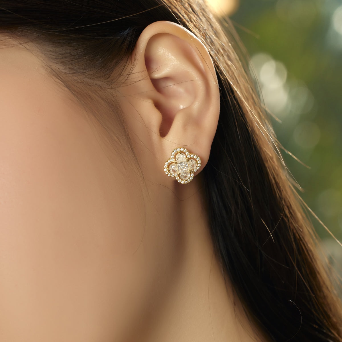 [HOT]Lucky Four-Leaf Clover Exquisite Earrings