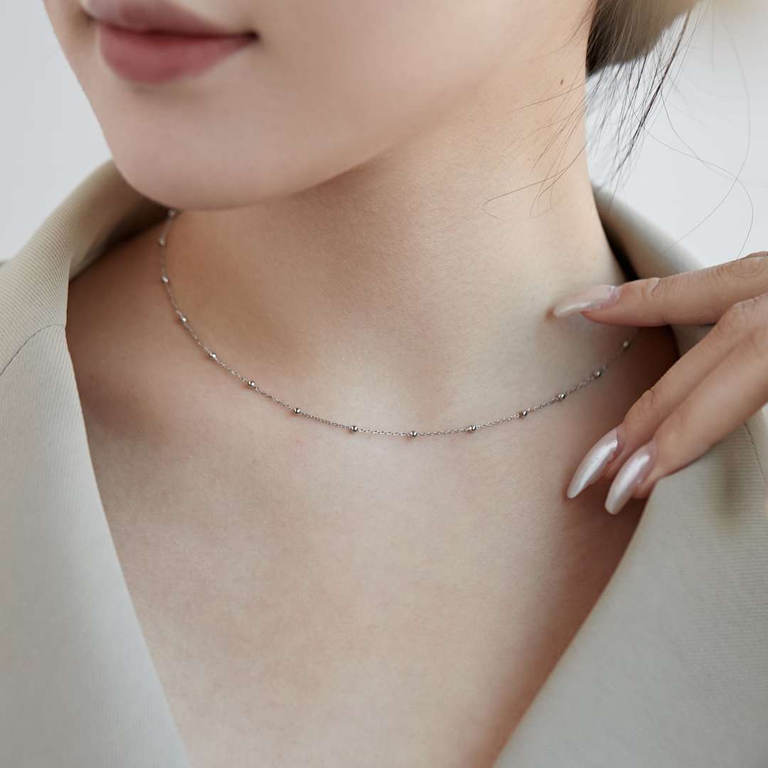 [HOT]Small Bead Clavicle Chain Simple Necklace