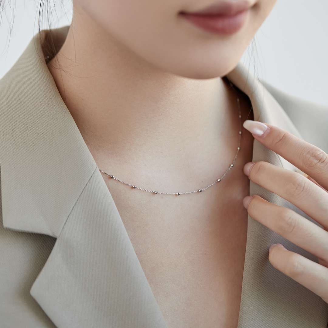 [HOT]Small Bead Clavicle Chain Simple Necklace