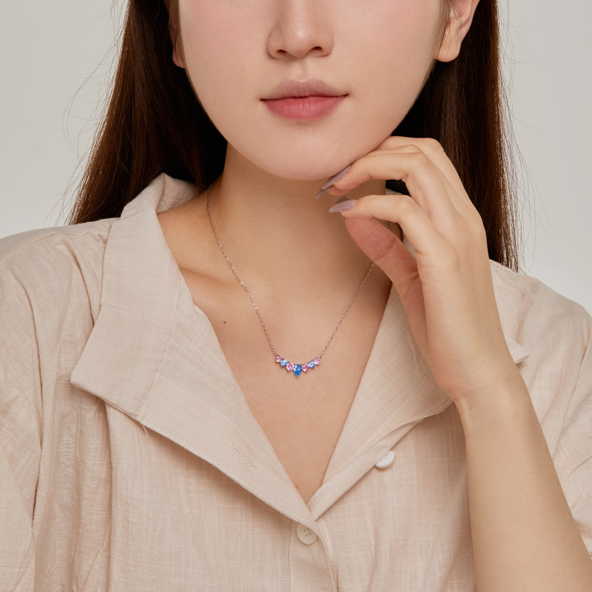 [HOT]Dainty Colorful Heart Necklace