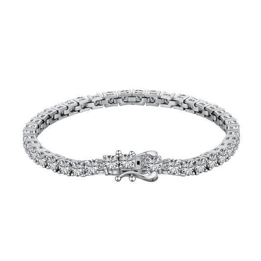 [HOT]Luxurious Ornate Round Cut Tennis Bracelet