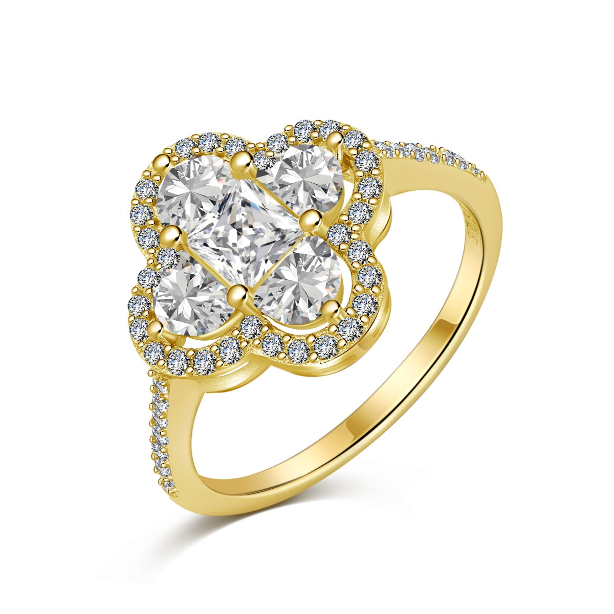 [HOT]Luxurious Eternity Flower Shape Banquet Ring