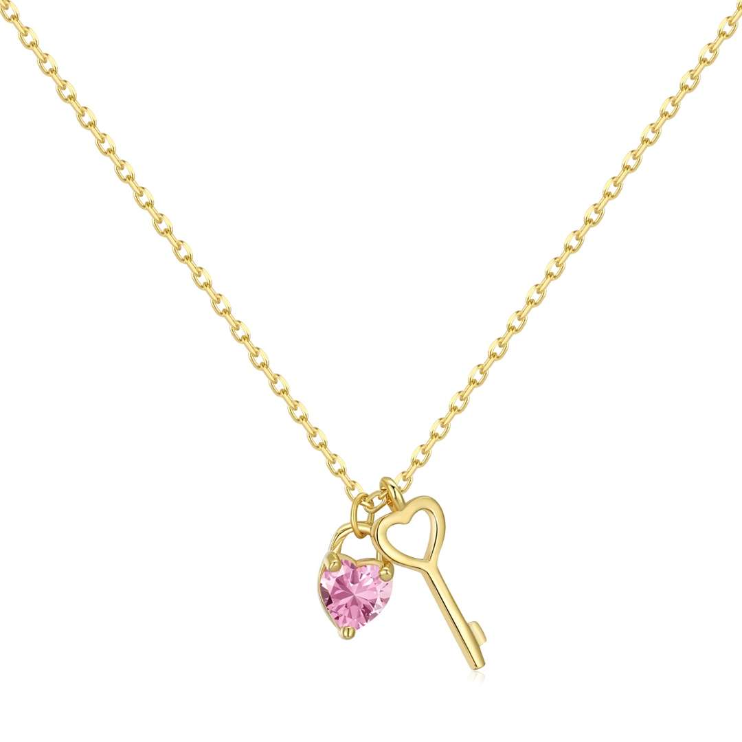 [HOT]Unique Heart Shape Key Pendent Necklace