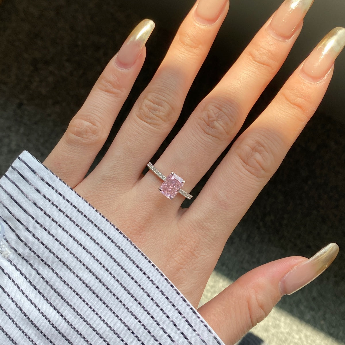 [HOT]2.0 Carat Dazzling Sparkling Radiant Cut Party Ring