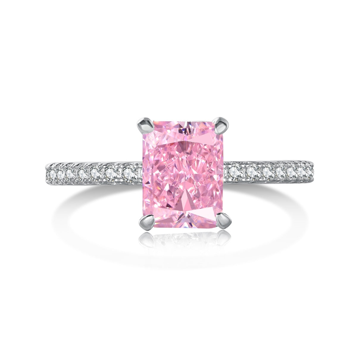 [HOT]2.0 Carat Dazzling Sparkling Radiant Cut Party Ring