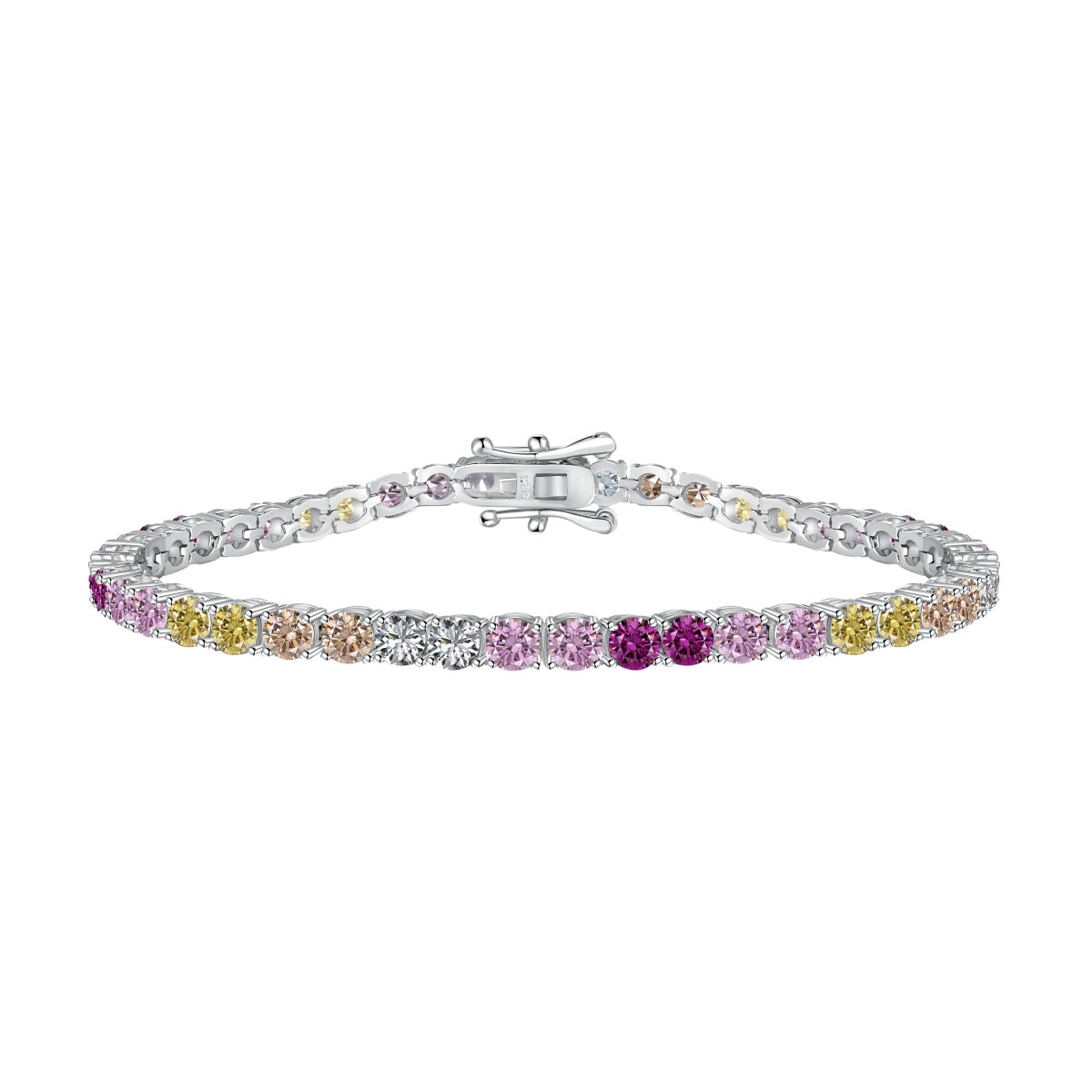 [HOT]Radiant Colorful Round Cut Tennis Bracelet