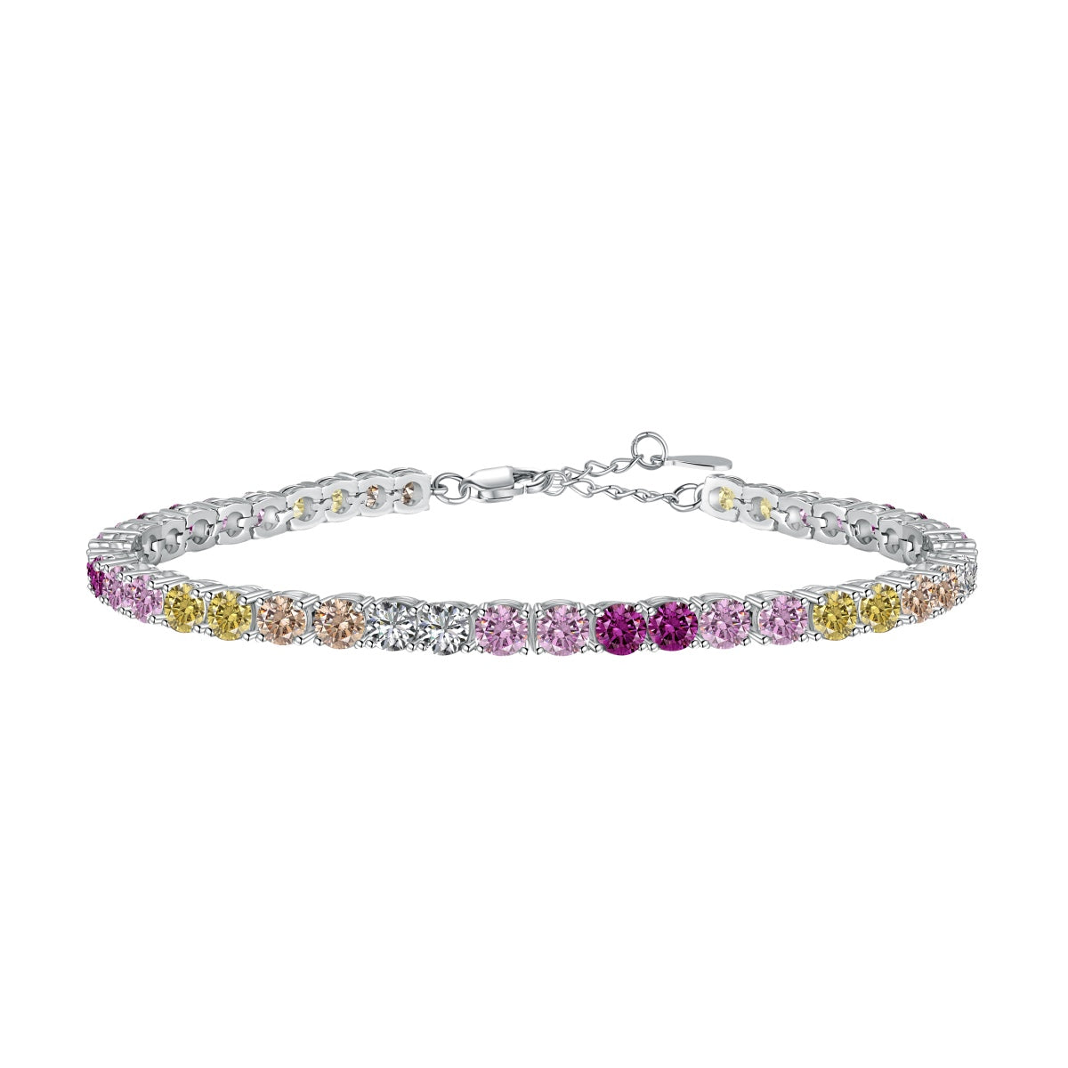[HOT]Radiant Colorful Round Cut Tennis Bracelet