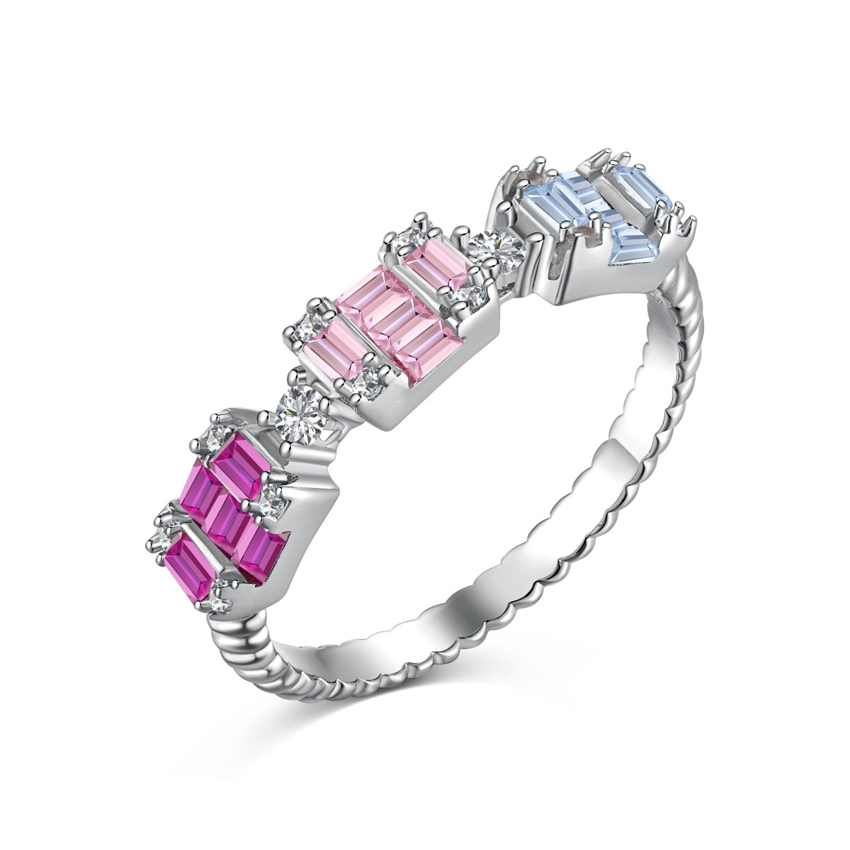 [HOT]Unique Colorful Emerald Cut Party Ring