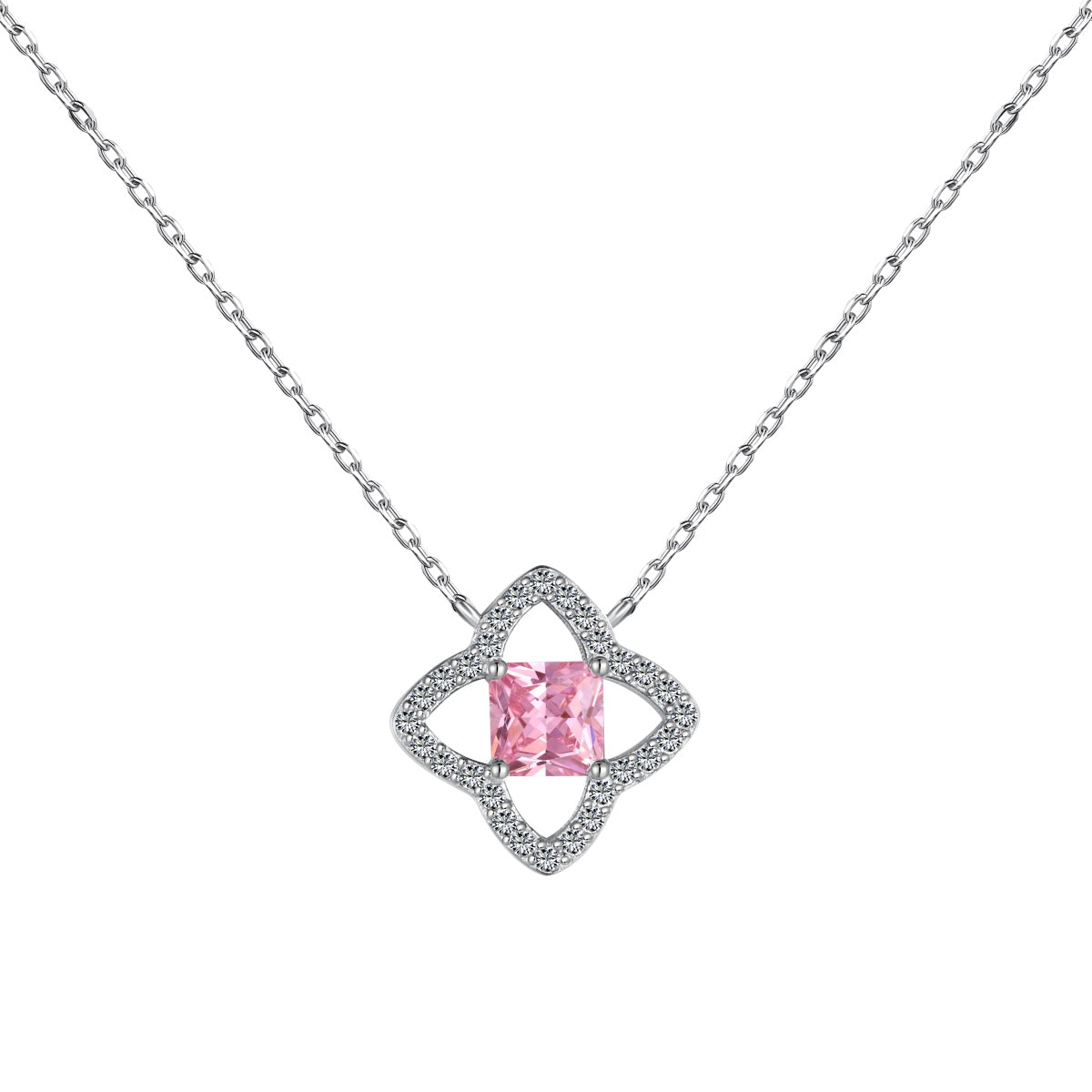 [HOT]Exquisite Flower Shape Princess Cut Necklace