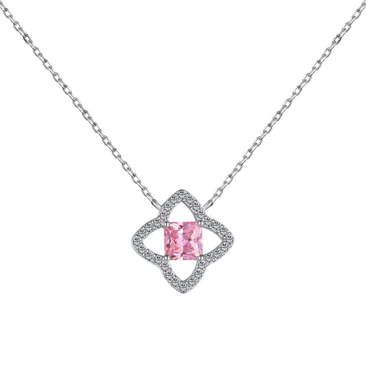 [HOT]Exquisite Flower Shape Princess Cut Necklace