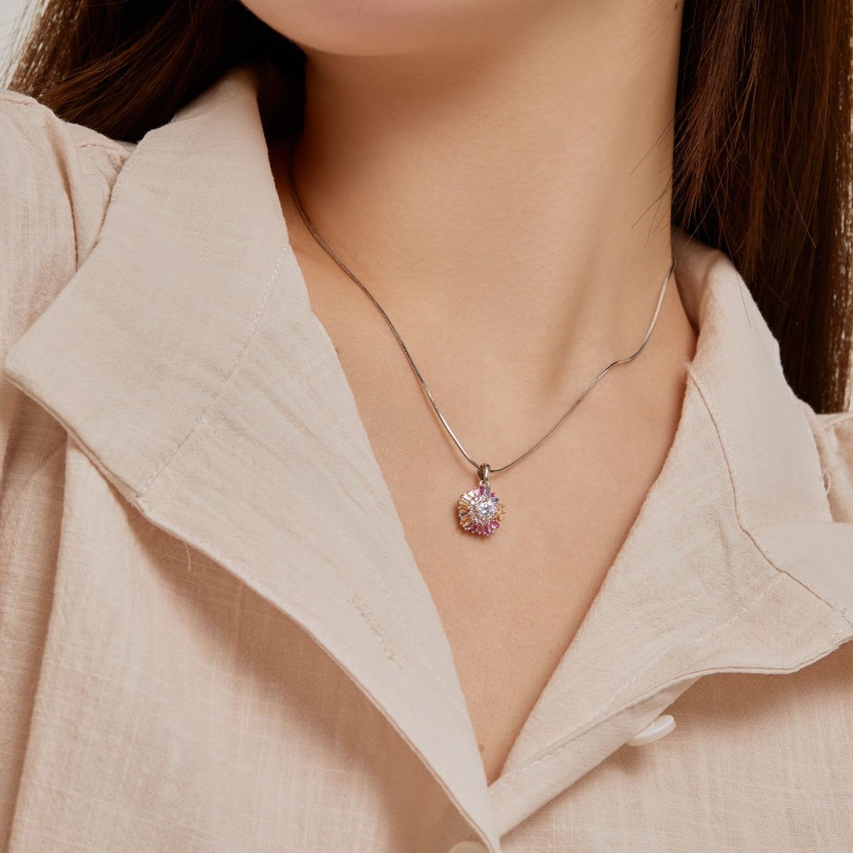 [HOT]Charming Flower Colorful Necklace