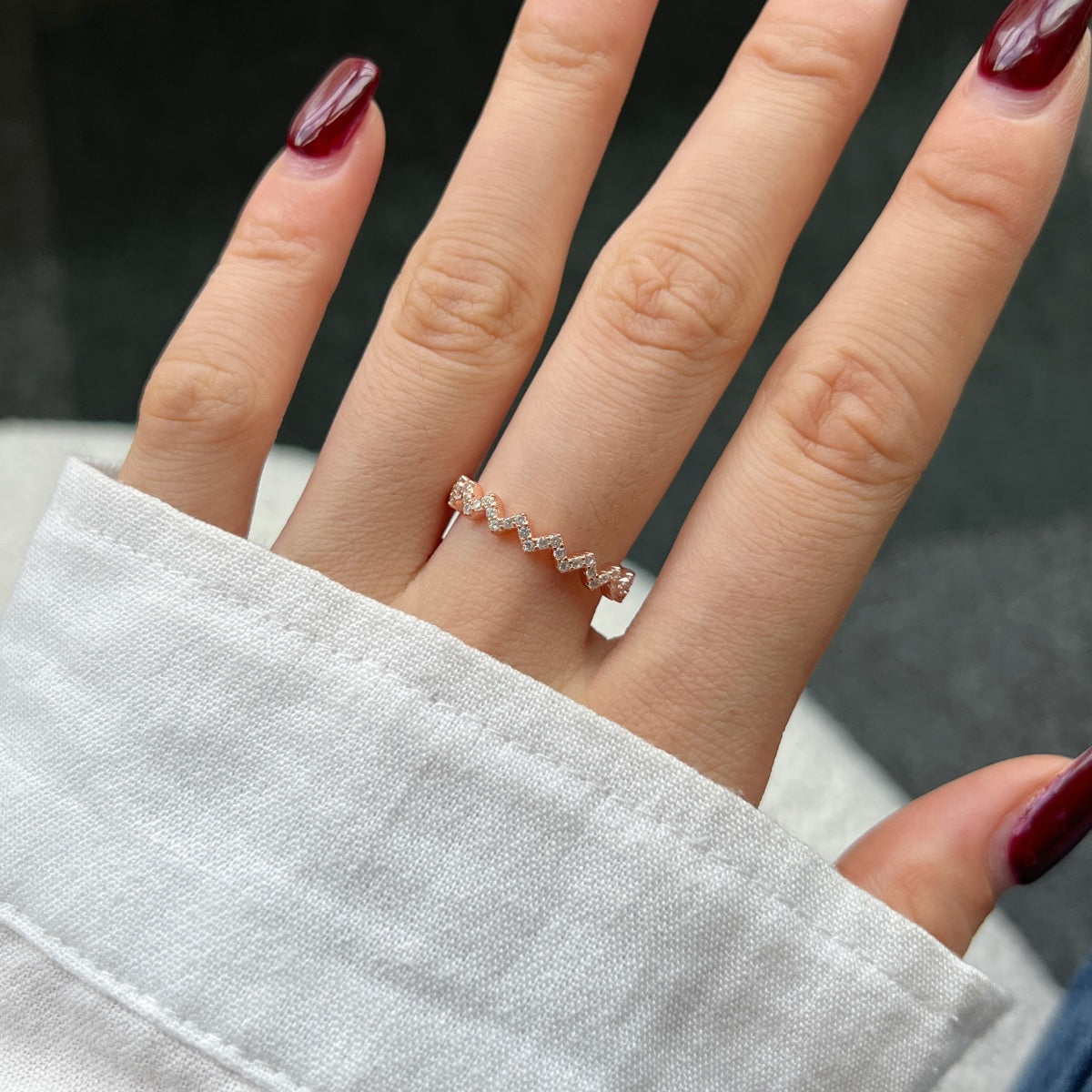 [HOT]Delicate Enchanting Wave Shape Daily Ring