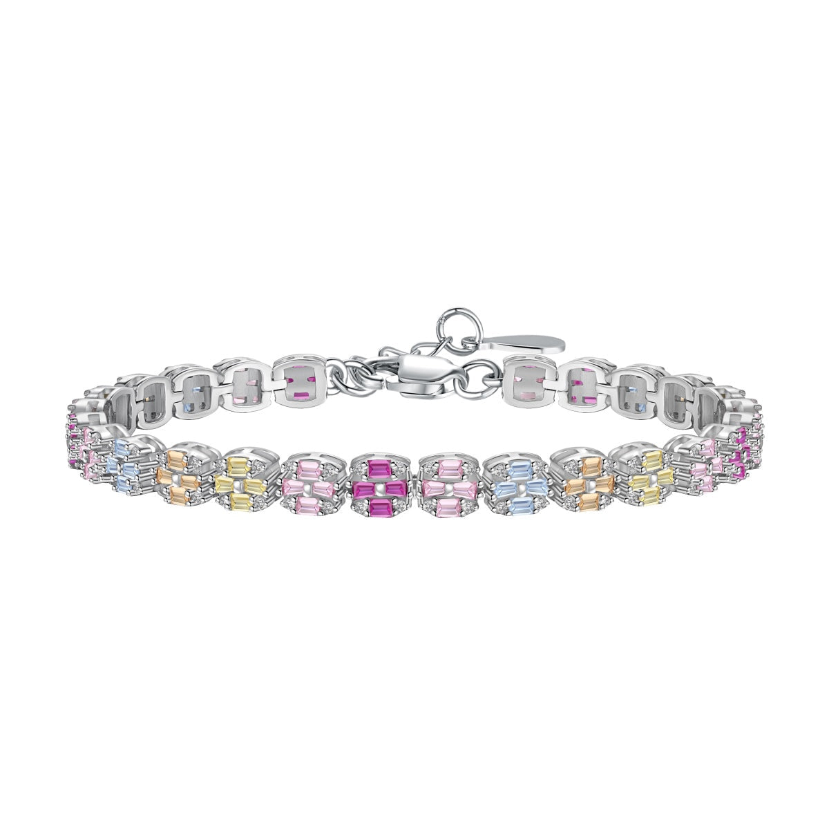 [HOT]Delicate Colorful Emerald Cut Daily Bracelet
