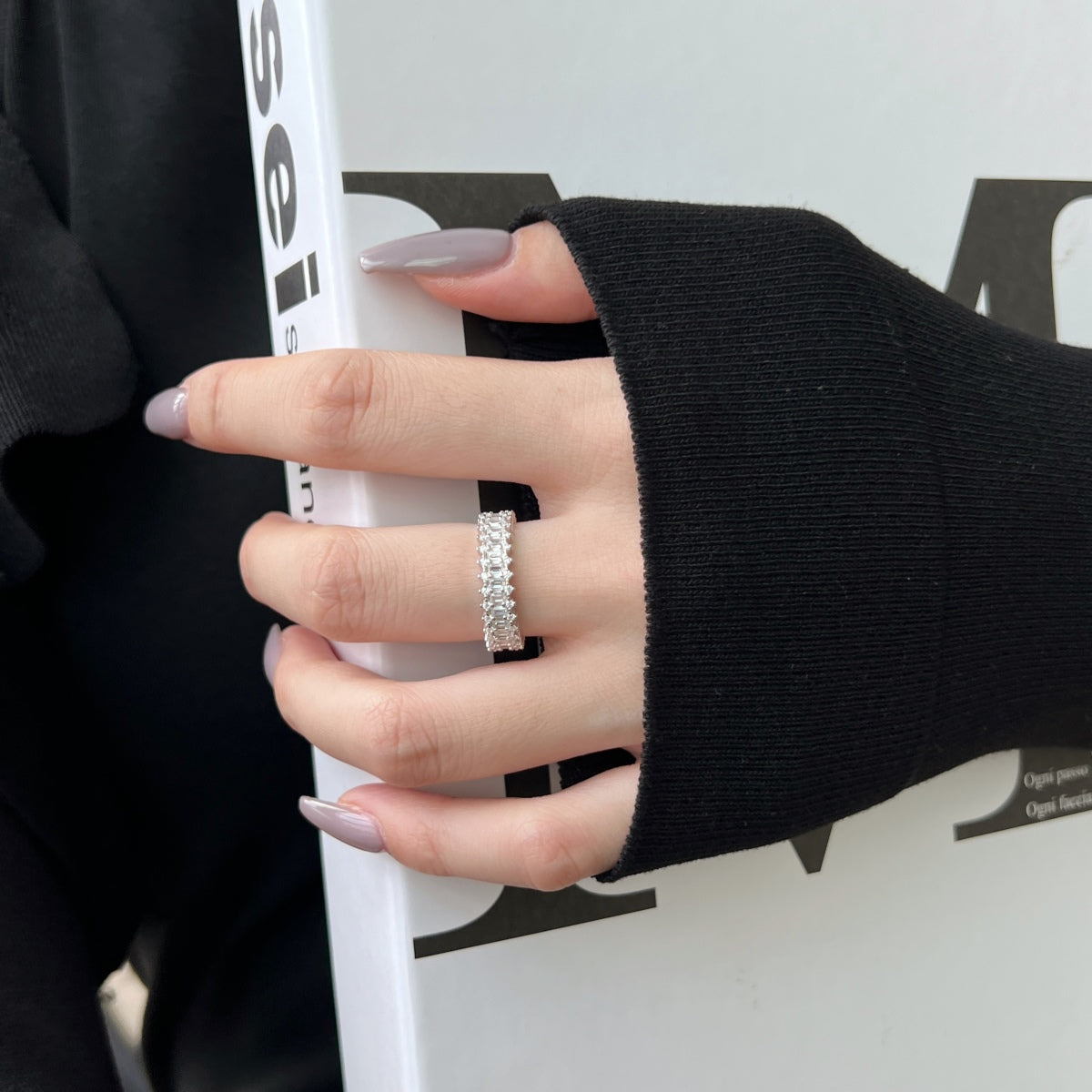 [HOT]Splashy Ornate Emerald Cut Cocktail Ring