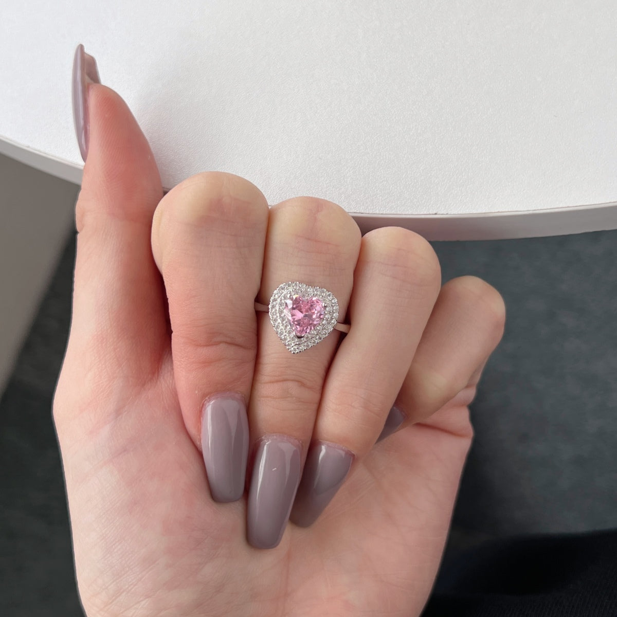 [HOT]Delicate Ebullient Heart Shape Wedding Ring