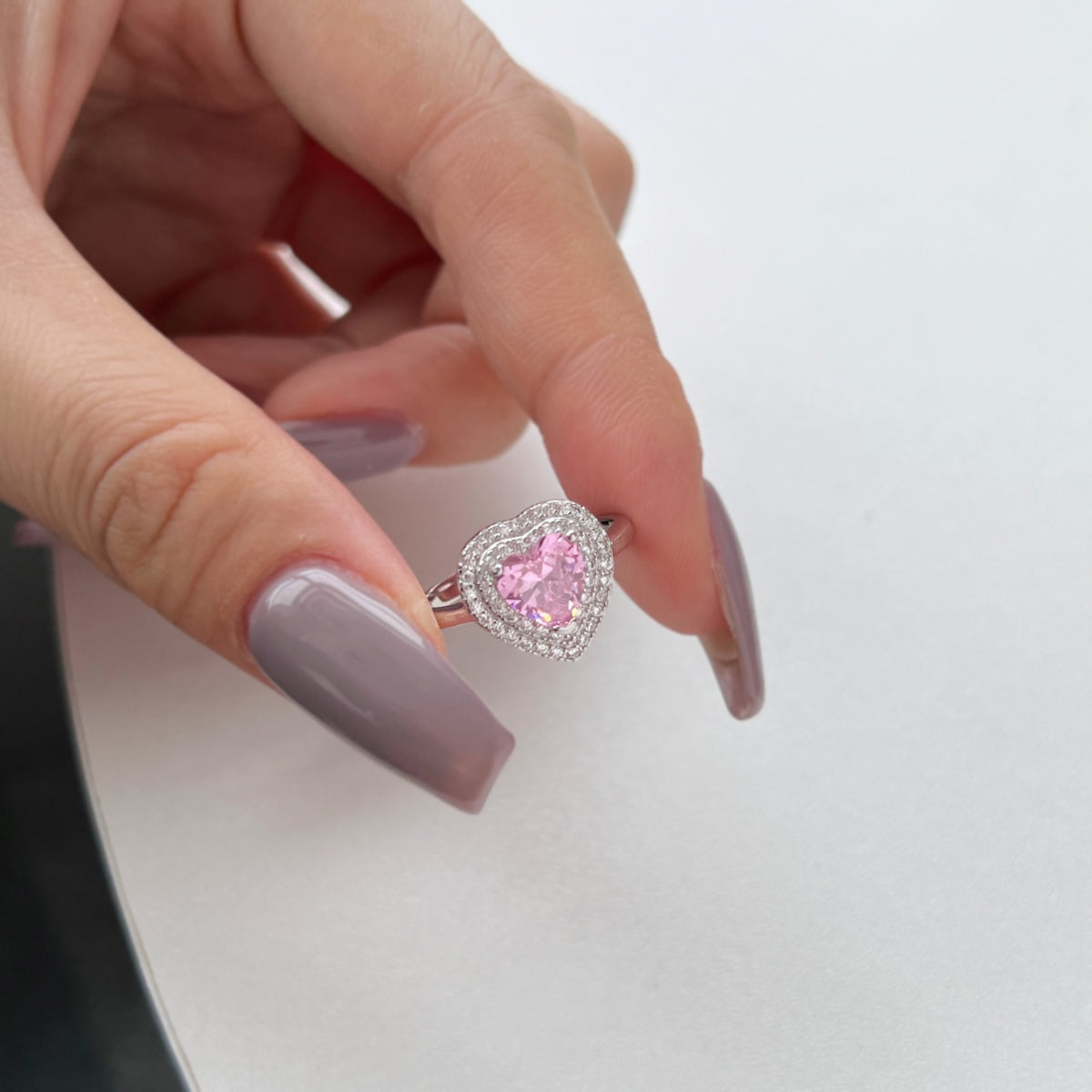 [HOT]Delicate Ebullient Heart Shape Wedding Ring
